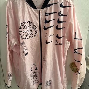 Nike Black and Cream Running Top